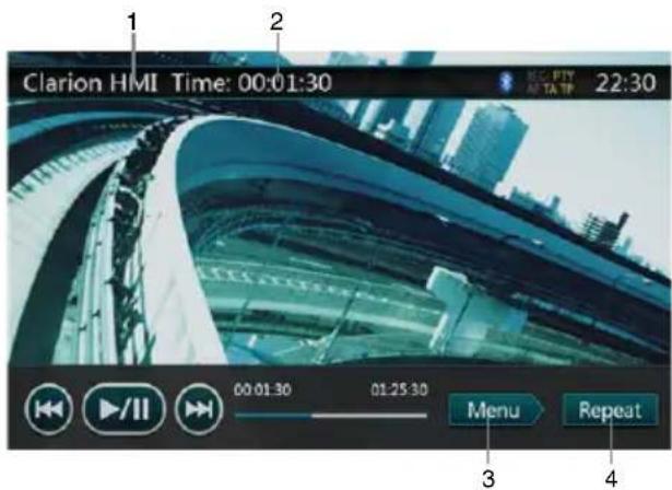 CLARION NP402E - - Bildschirm für den iPod-Video-Wiedergabemodus - 1