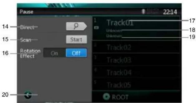 Pause 14 Direct 15 Scan Start 16 Rotation On Off 20 Track01 Unknown Unknown Track02 Track03 Track04 Track05 ROOT