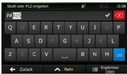 Stadt oder PLZ eingeben PARIS Q W E R T Y U I D P A S D F G H J K L Z X C V _ B N M :23 ← Zurück ⬆ Mehr ⇒ Ergebnisse (300)