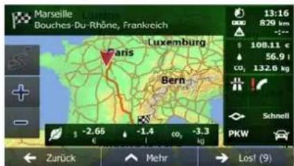 Marseille Bouches-Du-Rhône, Frankreich 13:16 829 km 108.11 € 56.9 € CO₂ 132.6 kg Luxemburg Paris Bern -2.65 -1.4 CO₂ -3.3 kg PKW Zurück Mehr Lost (9)