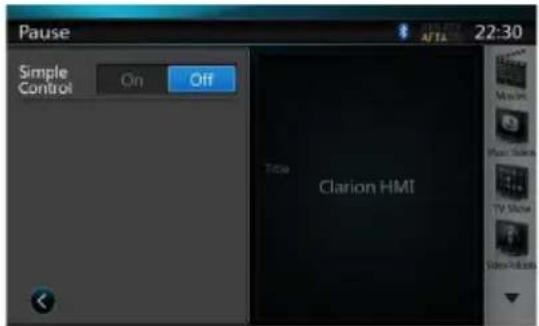 Pause Simple Control On Off Title Clarion HMT 22:30 AFTA Video Music Play Name TV Show Video/Video