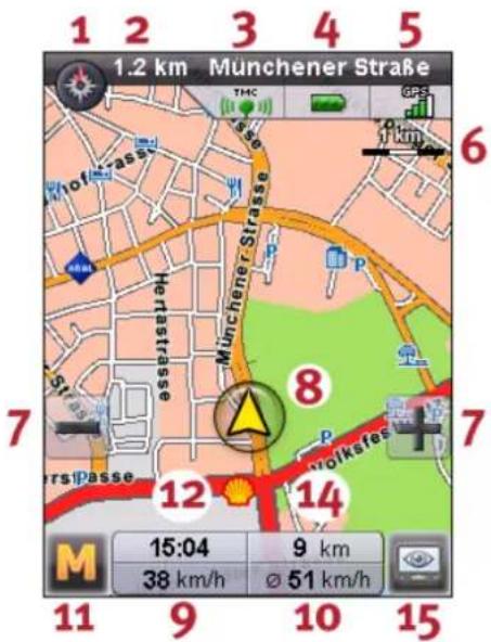 1.2 km Munchener Straße 15:04 9 km 38 km/h ∅ 51 km/h