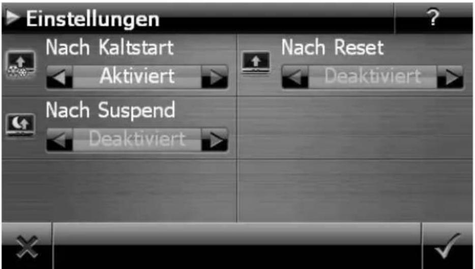 Einstellungen Nach Kaltstart Aktiviert Nach Reset Deaktiviert Nach Suspend Deaktiviert