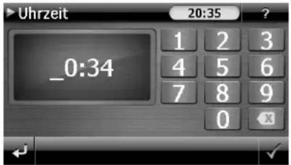 Uhrzeit 20:35 _0:34 1 2 3 4 5 6 7 8 9 0