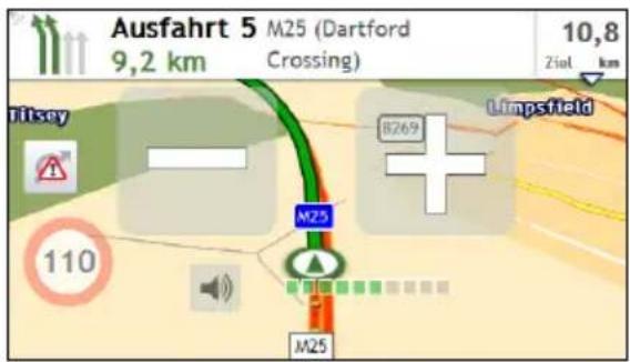 Ausfahrt 5 M25 (Dartford 9,2 km Crossing) 10,8 Ziel km Limpsfeld Titsay — B269 + 110 M25 M25