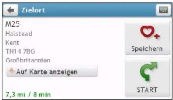 Zielort M25 Halstead Kent TN14 7BG Großbritannien Auf Karte anzeigen 7,3 mi / 8 min Speichern START