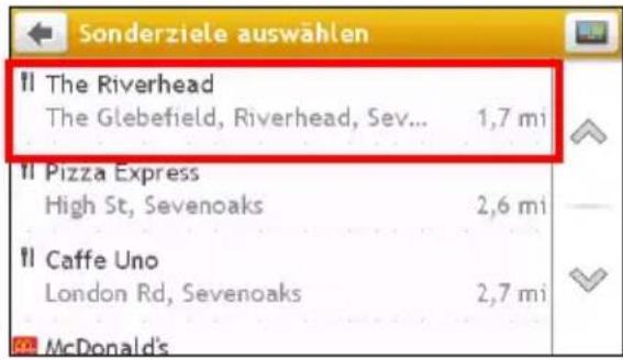 Sonderziele auswählen || The Riverhead The Glebefield, Riverhead, Sev... 1,7 mi || Pizza Express High St, Sevenoaks 2,6 mi || Caffe Uno London Rd, Sevenoaks 2,7 mi McDonald's
