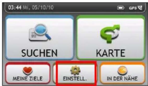 03:44 Mi, 05/10/10 SUCHEN KARTE MEINE ZIELE EINSTELL. IN DER NÄHE