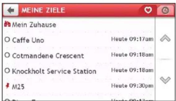 MEINE ZIELE Mein Zuhause ○ Caffe Uno Heute 09:17am ○ Cotmandene Crescent Heute 09:18am ○ Knockholt Service Station Heute 09:18am M25 Heute 09:30pm