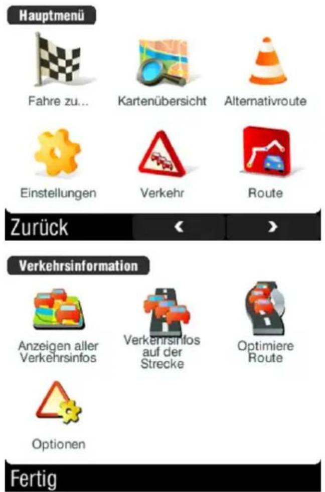 TARGA PNA-E3520 - Anzeigen der Verkehrsinformationen - 1