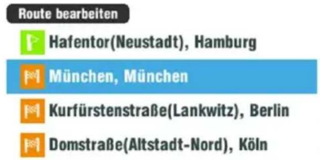 TARGA PNA-E3520 - Eine programmierte Route verändern - 1