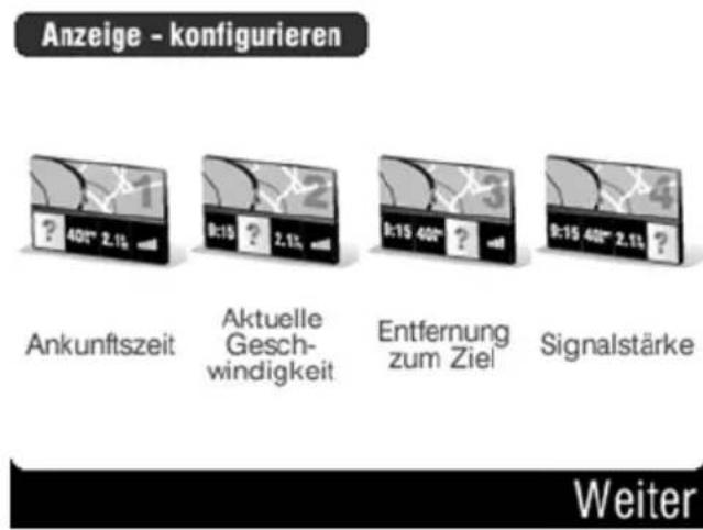 TARGA PNA-E3530T - Anzeige konfigurieren - 1