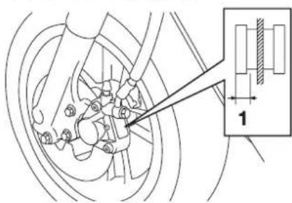 YAMAHA Neos50 (2013) - Vorderrad-Scheibenbremsbeläge und Hinterrad-Trommelbremsbeläge prüfen - 1
