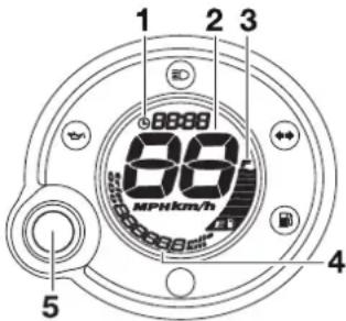 1 2 3 8888 08" MPN/km/h 4 5