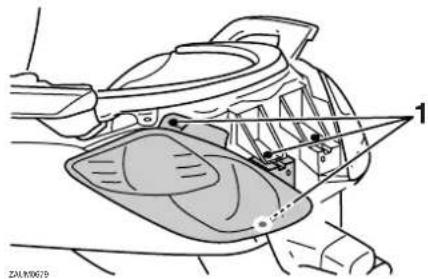YAMAHA X-city 125 (2008) - Ersetzen einer Rücklicht-/Brems- lichtlampe oder einer Lampe des hinteren Blinkers - 1