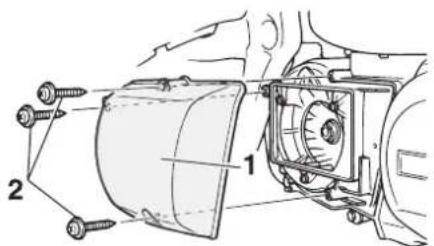 YAMAHA X-city 250 (2008) - Den Luftfiltereinsatz des Riementriebgehäuses reinigen - 1