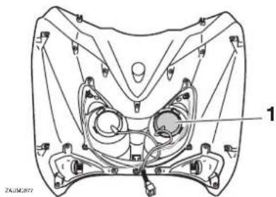 YAMAHA X-city 250 (2008) - Abblendlichtlampe auswechseln - 1