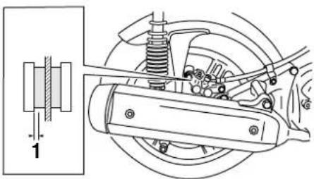 YAMAHA X-city 250 (2008) - Scheibenbremsbeläge des Vorder- und Hinterrads prüfen - 2