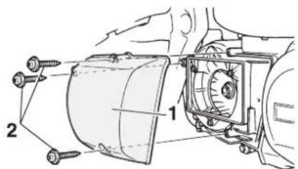 YAMAHA X-city 250 (2010) - Den Filtereinsatz des Riementriebgehäuse-Luftfilters reinigen - 1