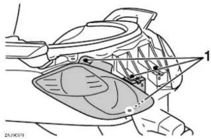 YAMAHA X-city 250 (2010) - Ersetzen einer Rücklicht-/Brems- lichtlampe oder einer Lampe des hinteren Blinkers - 1