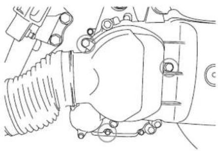 YAMAHA X-max 125 (2007) - Den Luftfiltereinsatz des Riementriebgehäuses reinigen - 2