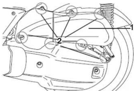 YAMAHA X-max 125 (2007) - Luftfiltereinsatz reinigen - 1