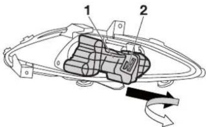 YAMAHA X-max 125 (2011) - Ersetzen einer Rücklicht-/Bremslichtlampe oder einer Lampe des hinteren Blinkers - 2