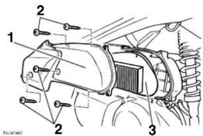 YAMAHA X-max 125 (2010) - Luftfiltereinsatz ersetzen - 1