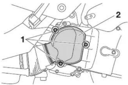 YAMAHA X-max 125 (2012) - Den Filtereinsatz des Riementriebgehäuse-Luftfilters reinigen - 1