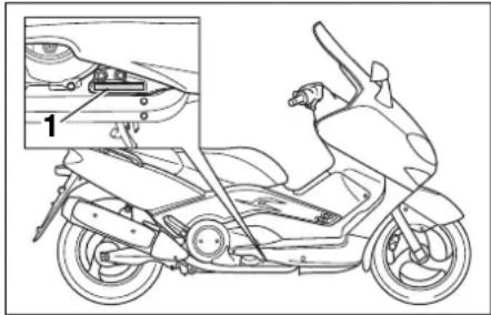 YAMAHA XP500 (2001) - Eintragungsfelder für Identifizierungsnummern - 4