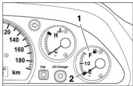 20 140 160 180 km Trip Oil Change 1 F 1/2 E 2