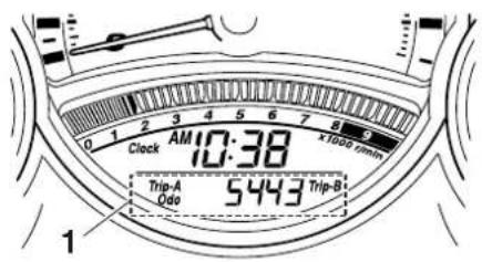 Clock AM 10:38 x1002 mm Trip-A 5443 Trip-B Odo