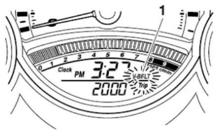 Clock PM 3:27 V-BELT 20:00 Trip