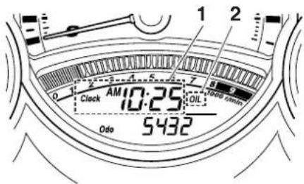 1 2 0 1 Clock AM 10:25 Ode 5432 Fuel min Oil