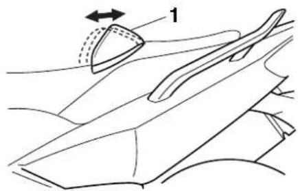 YAMAHA XP500 (2010) - Fahrer-Rückenlehne einstellen - 1
