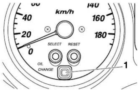 40 km/h 140 20 SELECT RESET OIL CHANGE 1