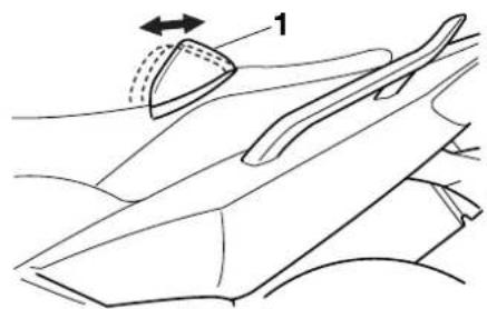 YAMAHA XP500 (2011) - Fahrer-Rückenlehne einstellen - 1