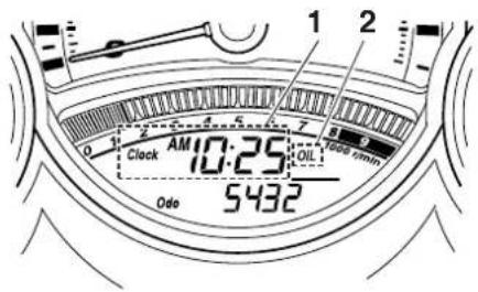 1 2 3 4 5 6 7 8 9 Clock AM 10:25 Oil Odo 5432 Temp min