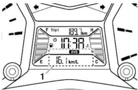 F Trip1 189.7 km H 117:38 AVE E 16.1 km/L C 1