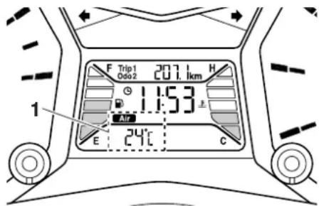 Trip1 207.1 km H Odo2 1:53 Air 24°C C E