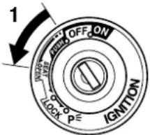 OFF ON ON LOCK P IGN/TON 1