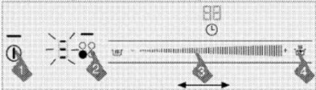 Diagram showing a device with labeled components and directional arrows, likely illustrating a physical or electrical setup.