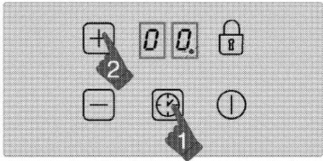 GRUNDIG GIEV 323210 E - Der Alarmtimer funktioniert unabhängig von anderen Kochzonen. Daher ist es nicht erforderlich, dass eine Kochzone ausgewählt ist. - 1