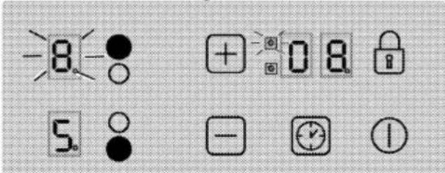 -8. 5. + 0 8. - ①