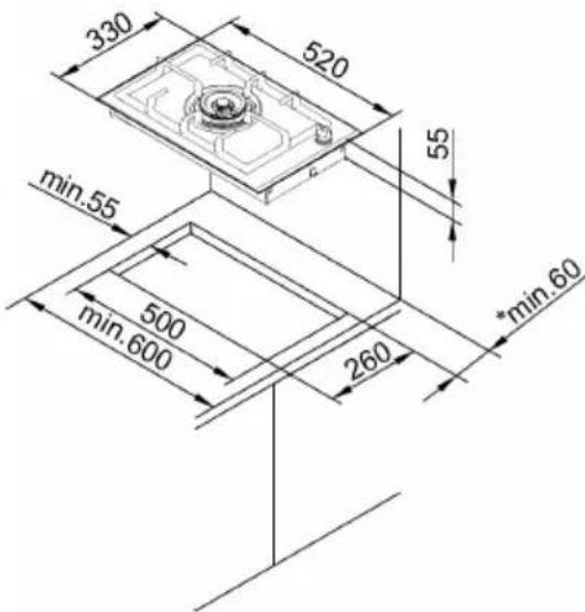 ORANIER GFC 2731 - Einbaumaße - 1