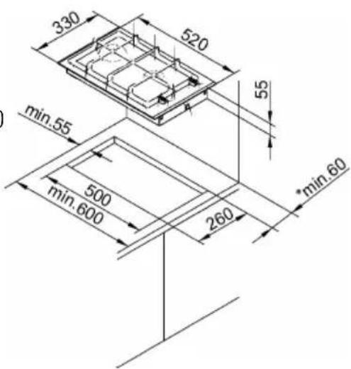 ORANIER GFC 2732 - Einbaumaße - 1