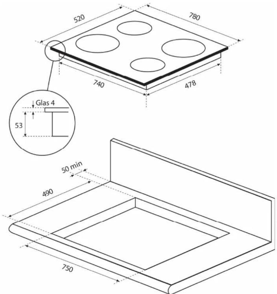 ORANIER KFI 9981 TC - Einbaumasse: - 1