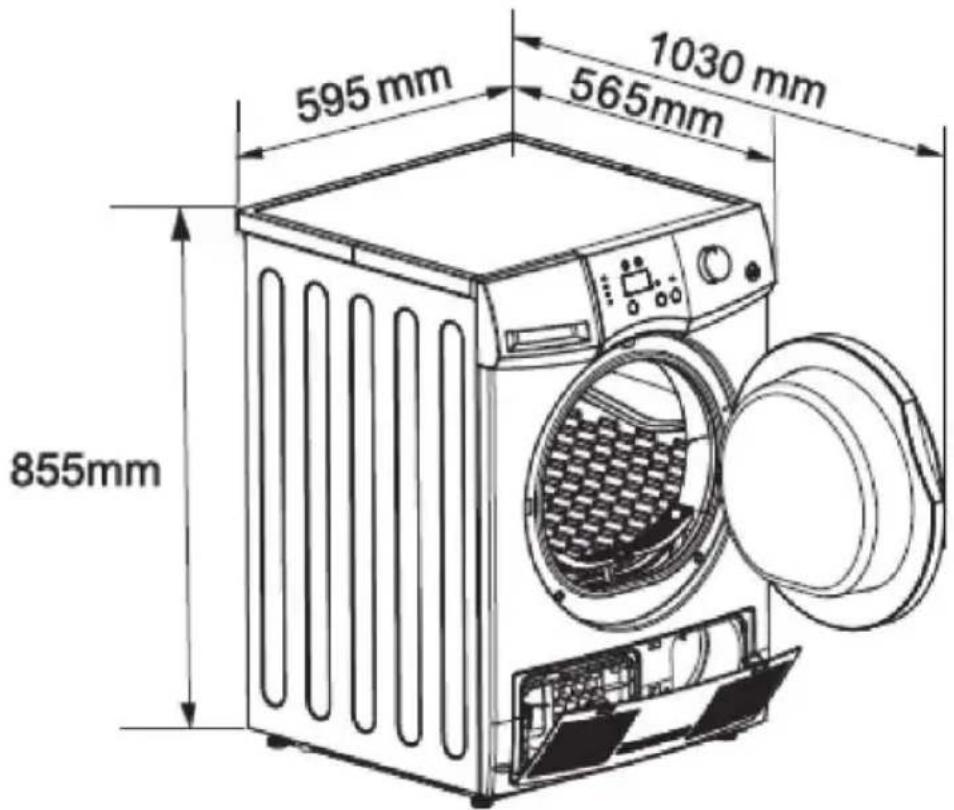 595 mm 1030 mm 565mm 855mm