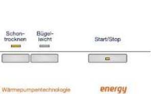 Schon- trocknen Bügel- leicht Start/Stop Wärmpumpentechnologie energy