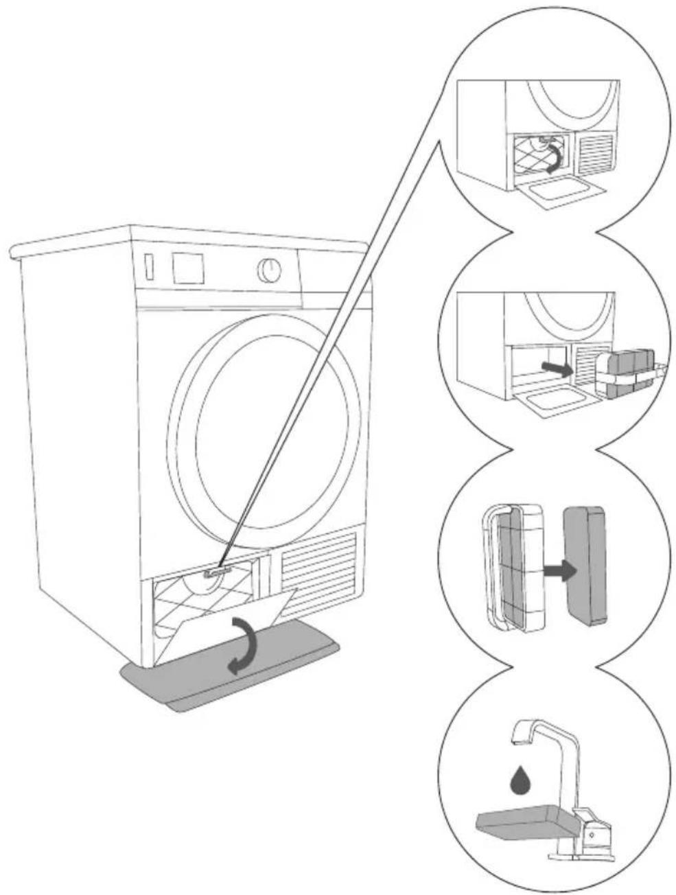 GORENJE D8450N - REINIGUNG DES FILTERS DER WÄRMEPUMPE - 1